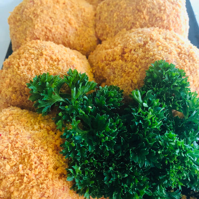 Bacon, Onion and Cheese Rissoles (per kg)