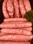 Worcestershire and Cracked Pepper Beef Sausages (per kg)