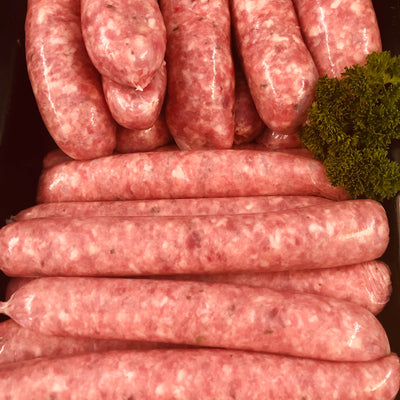 Worcestershire and Cracked Pepper Beef Sausages (per kg)